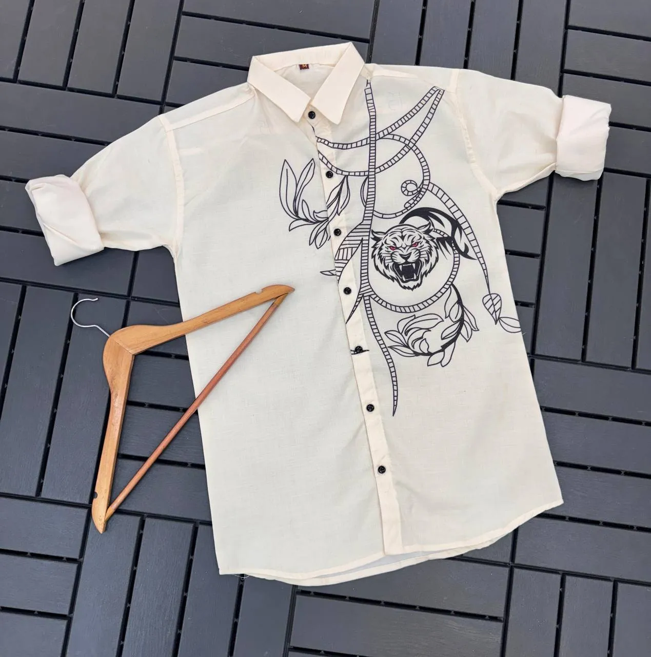 LTT Vol 40 Linen Position Printed Shirt Men's Wear