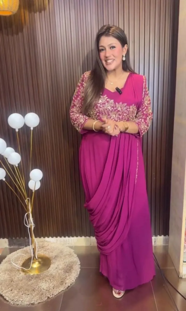 Madhuri 216 Heavy Georgette Party Wear Gown Saree