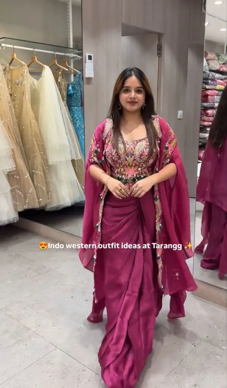 Madhuri 222 Natural Crep Outfit Party Wear Western Wear