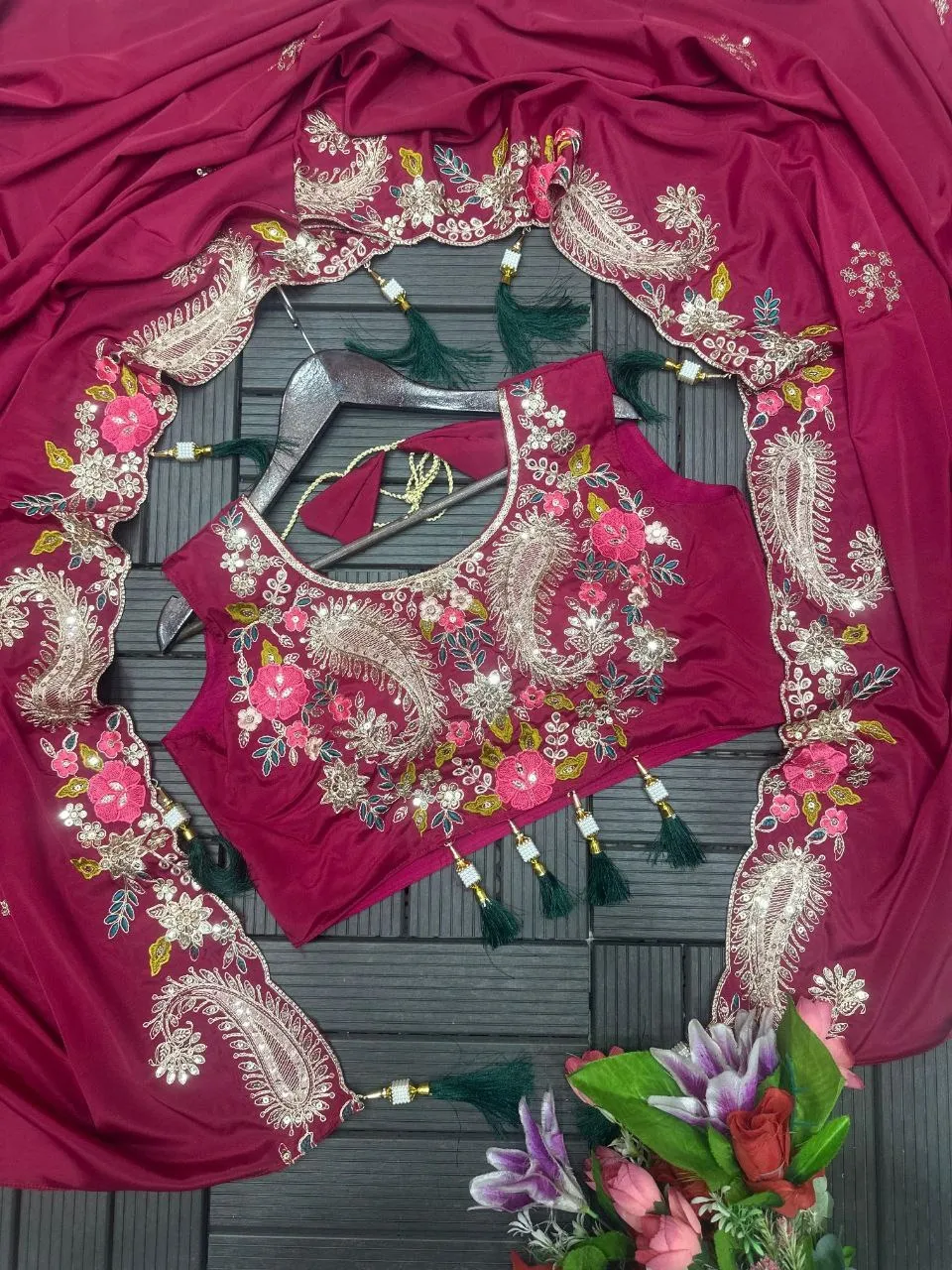 Madhuri 222 Natural Crep Outfit Party Wear Western Wear