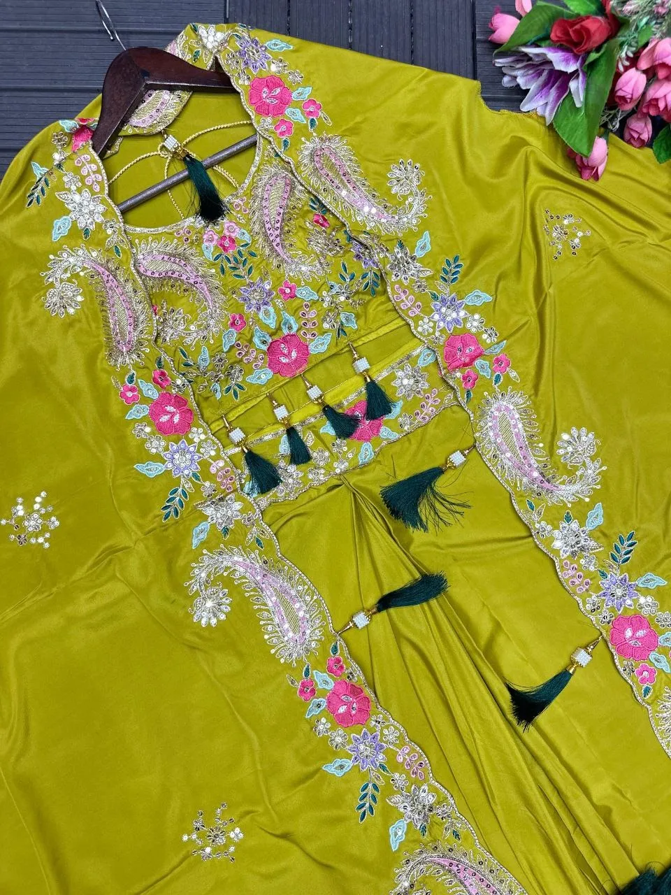 Madhuri 222 Natural Crep Outfit Party Wear Western Wear