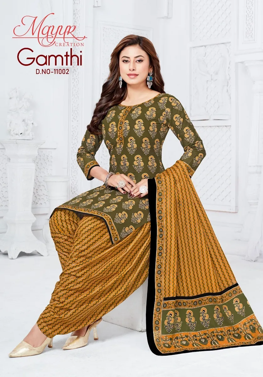 Mayur Gamthi Vol 11 Unstitched Suits