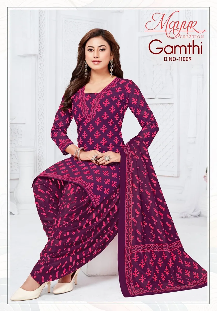 Mayur Gamthi Vol 11 Unstitched Suits