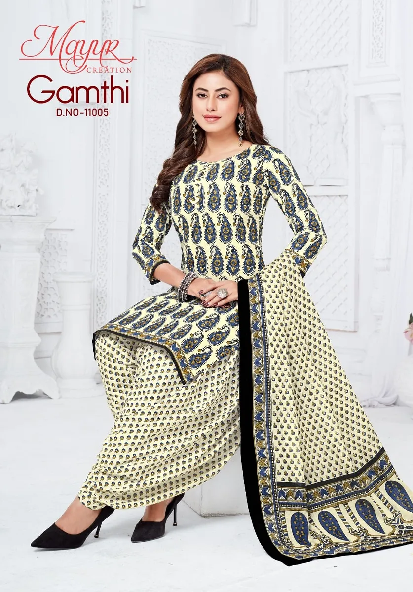 Mayur Gamthi Vol 11 Unstitched Suits
