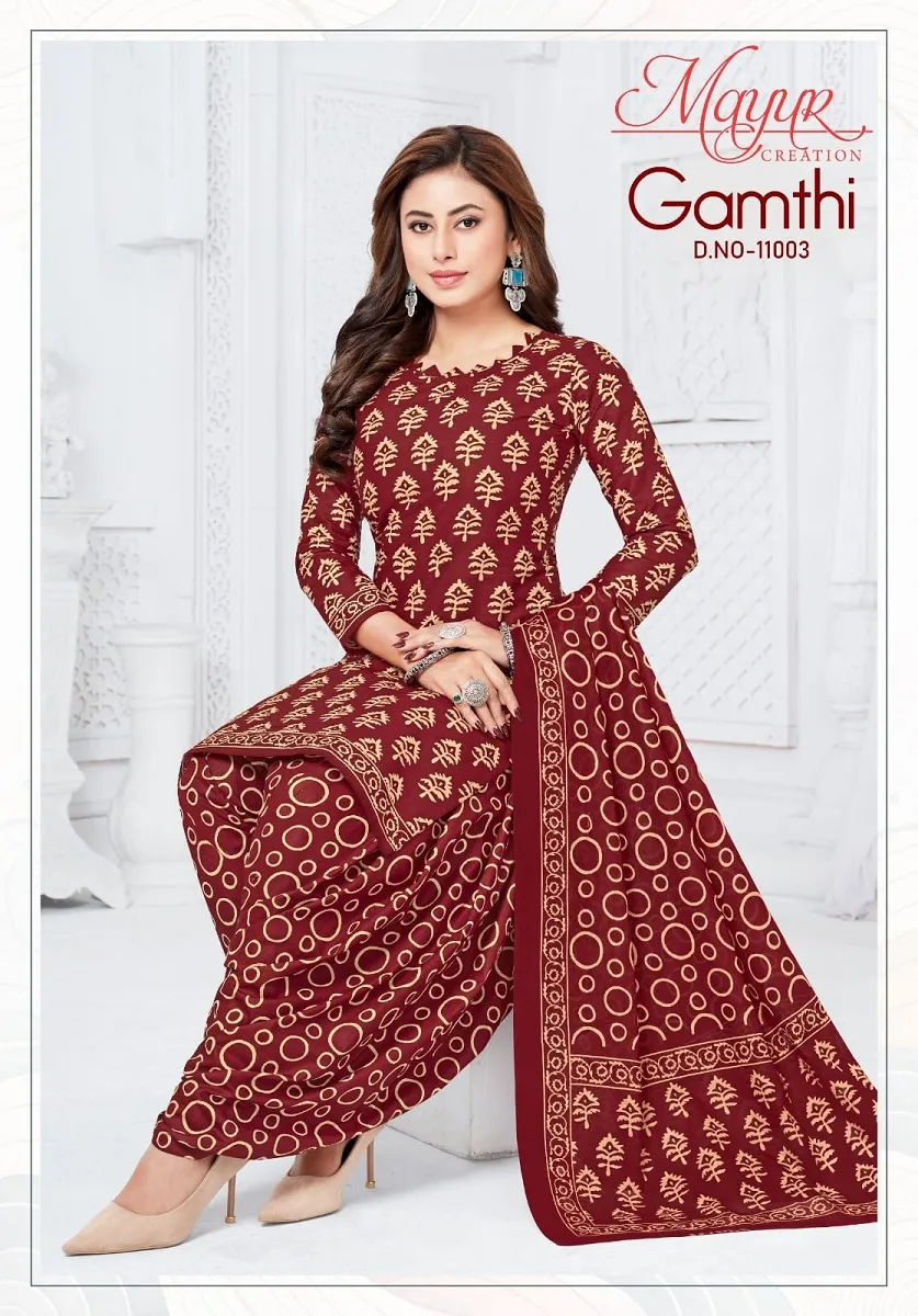 Mayur Gamthi Vol 11 Unstitched Suits