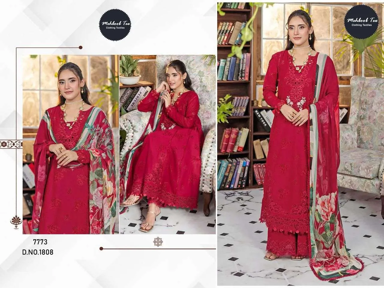 Mehboob Tex Design No - 1808-1809 Pakistani Suits