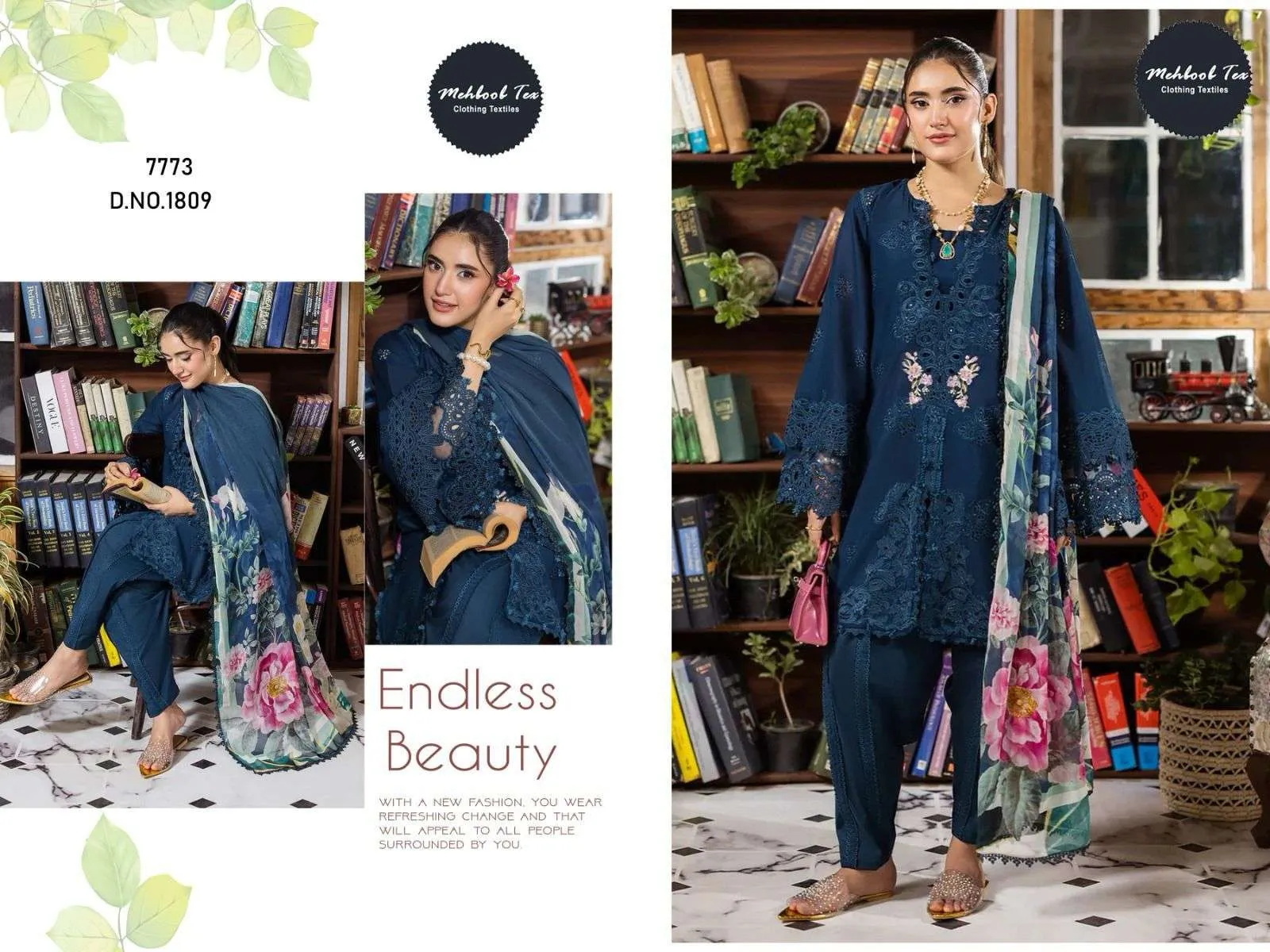 Mehboob Tex Design No - 1808-1809 Pakistani Suits