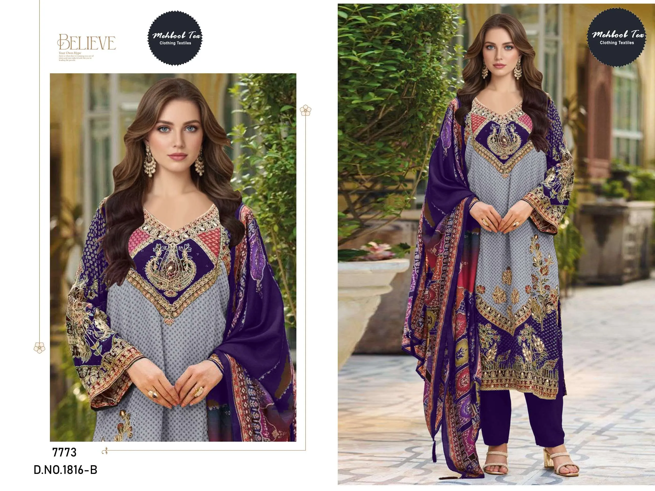 Mehboob Tex Design No - 1816 Abc Pakistani Suits