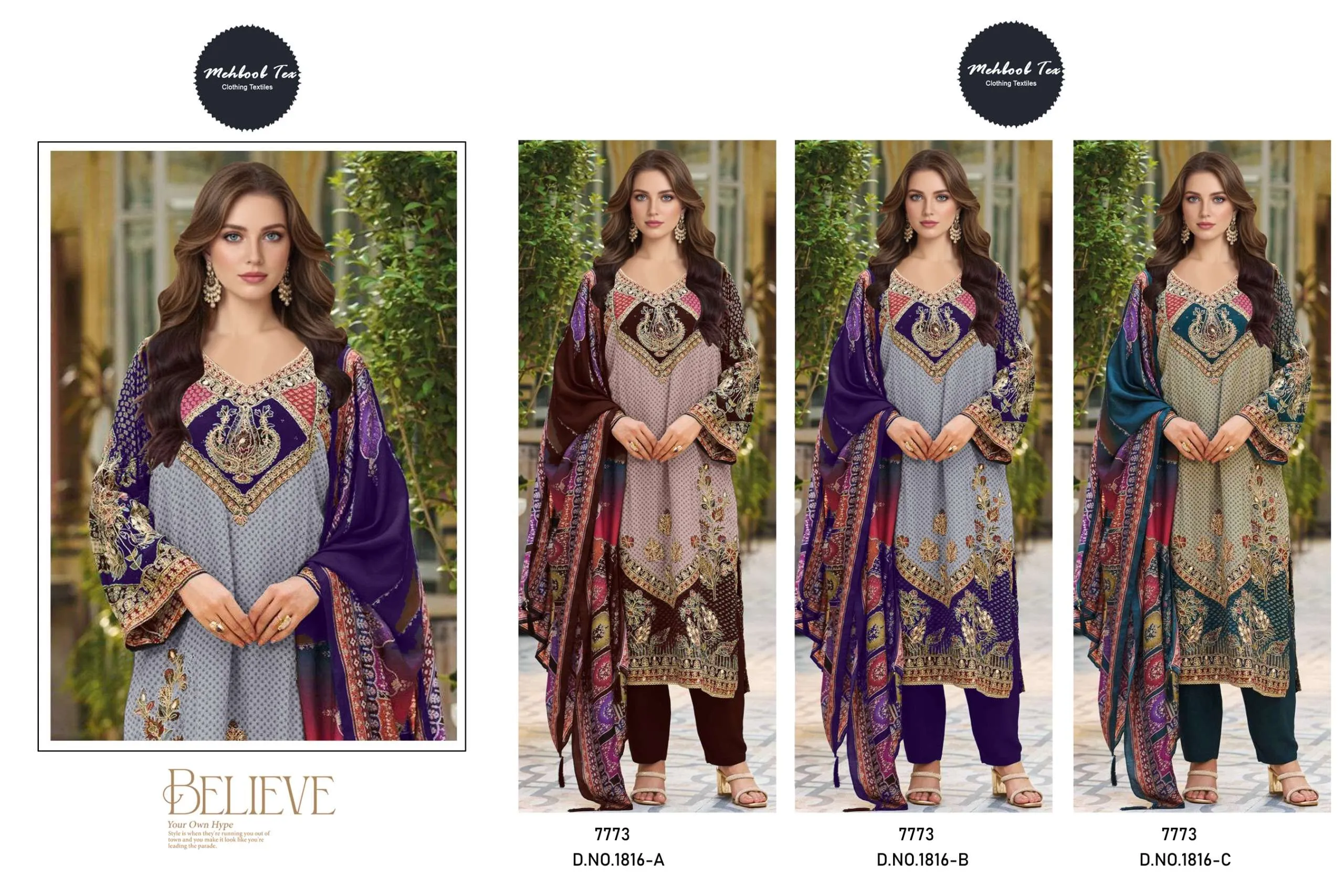 Mehboob Tex Design No - 1816 Abc Pakistani Suits