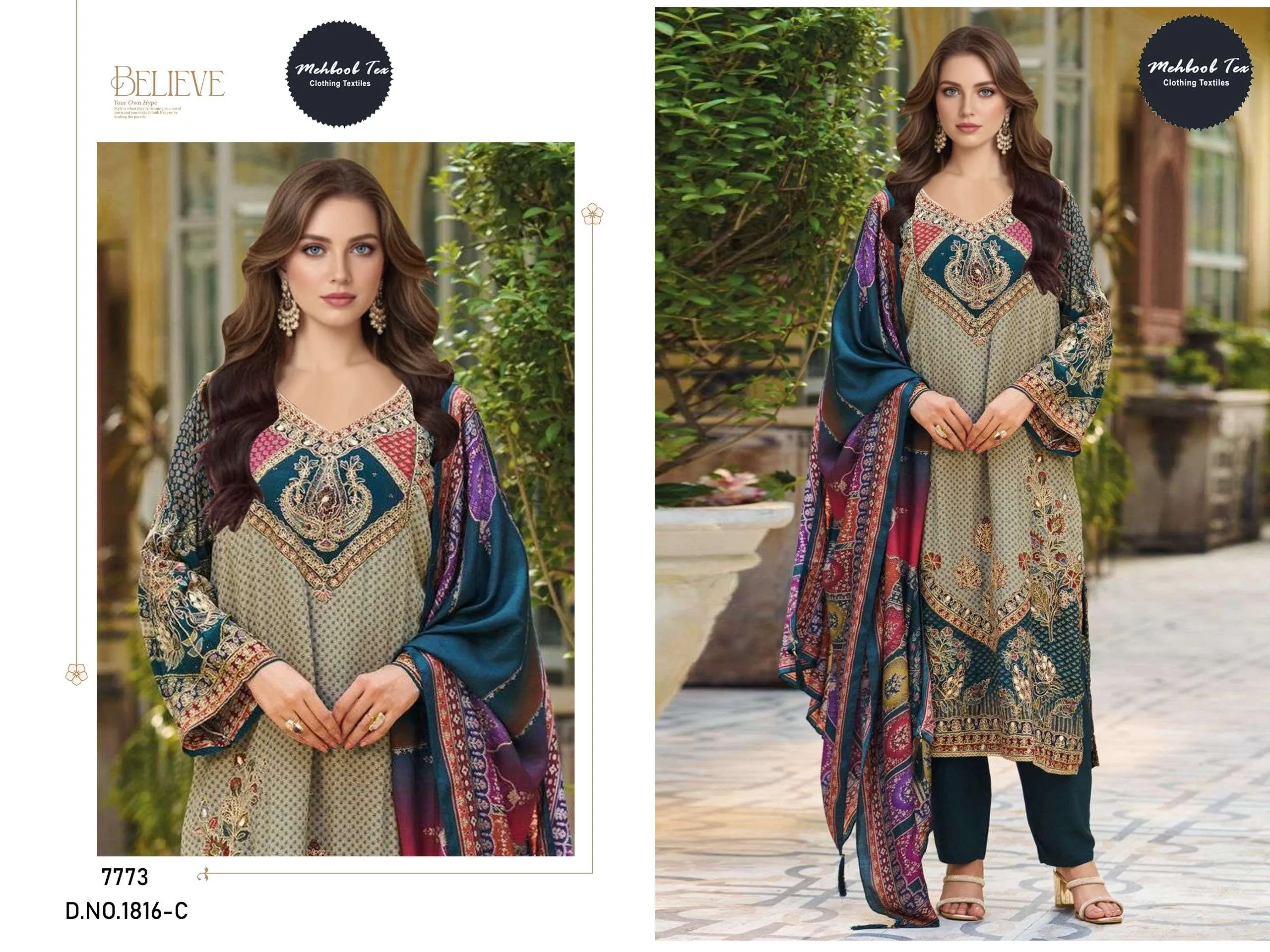 Mehboob Tex Design No - 1816 Abc Pakistani Suits