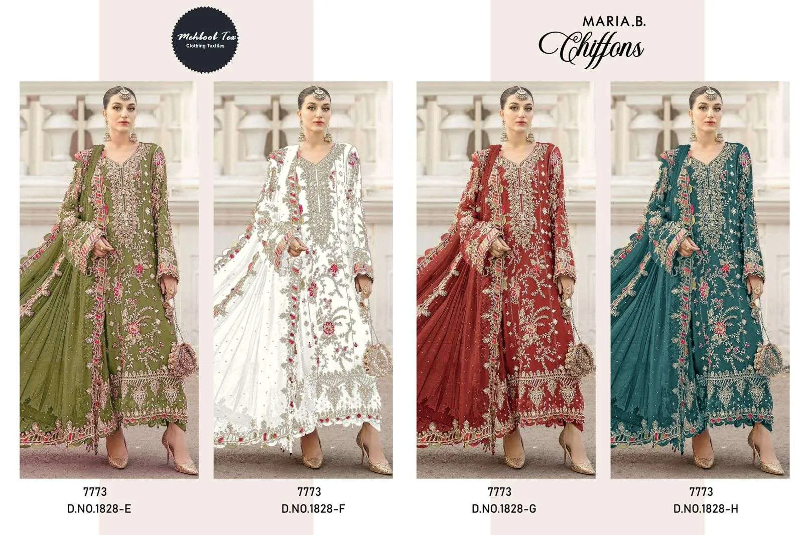 Mehboob Tex Design No - 1828 Efgh Pakistani Suits