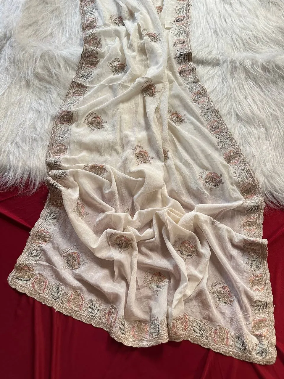 MHV Shradha Fancy Embroidery Festival Sarees