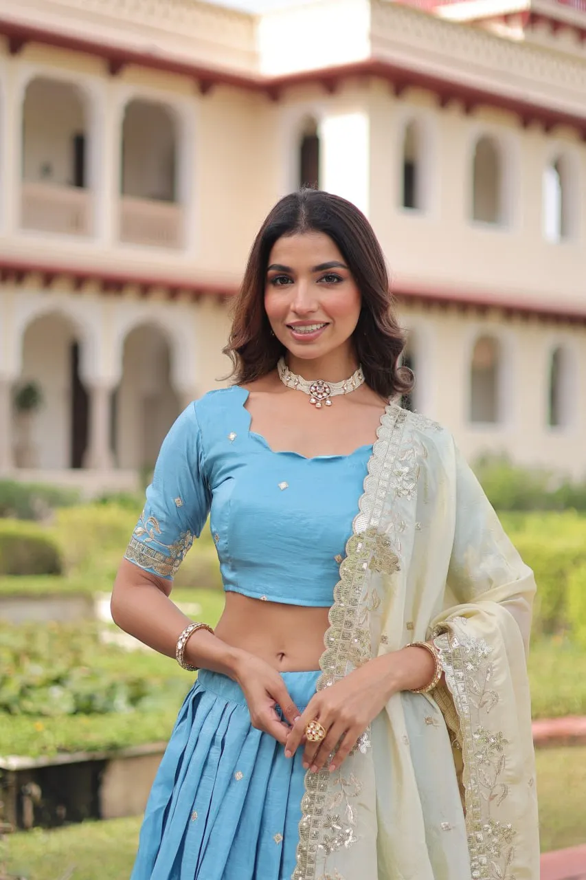 Mohini 7150 Gold Crush Sequins Work Lehenga Choli