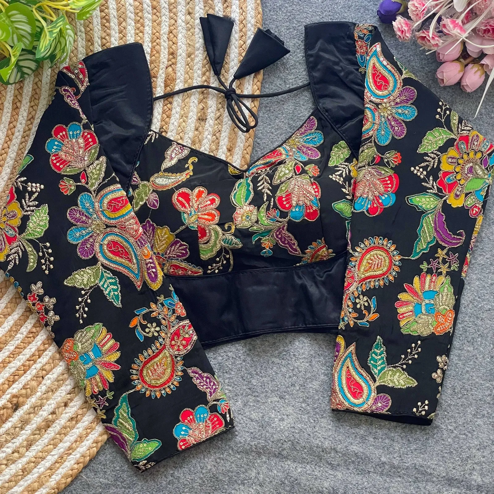 Mrunal Gajji Silk Position Printed Readymade Blouse