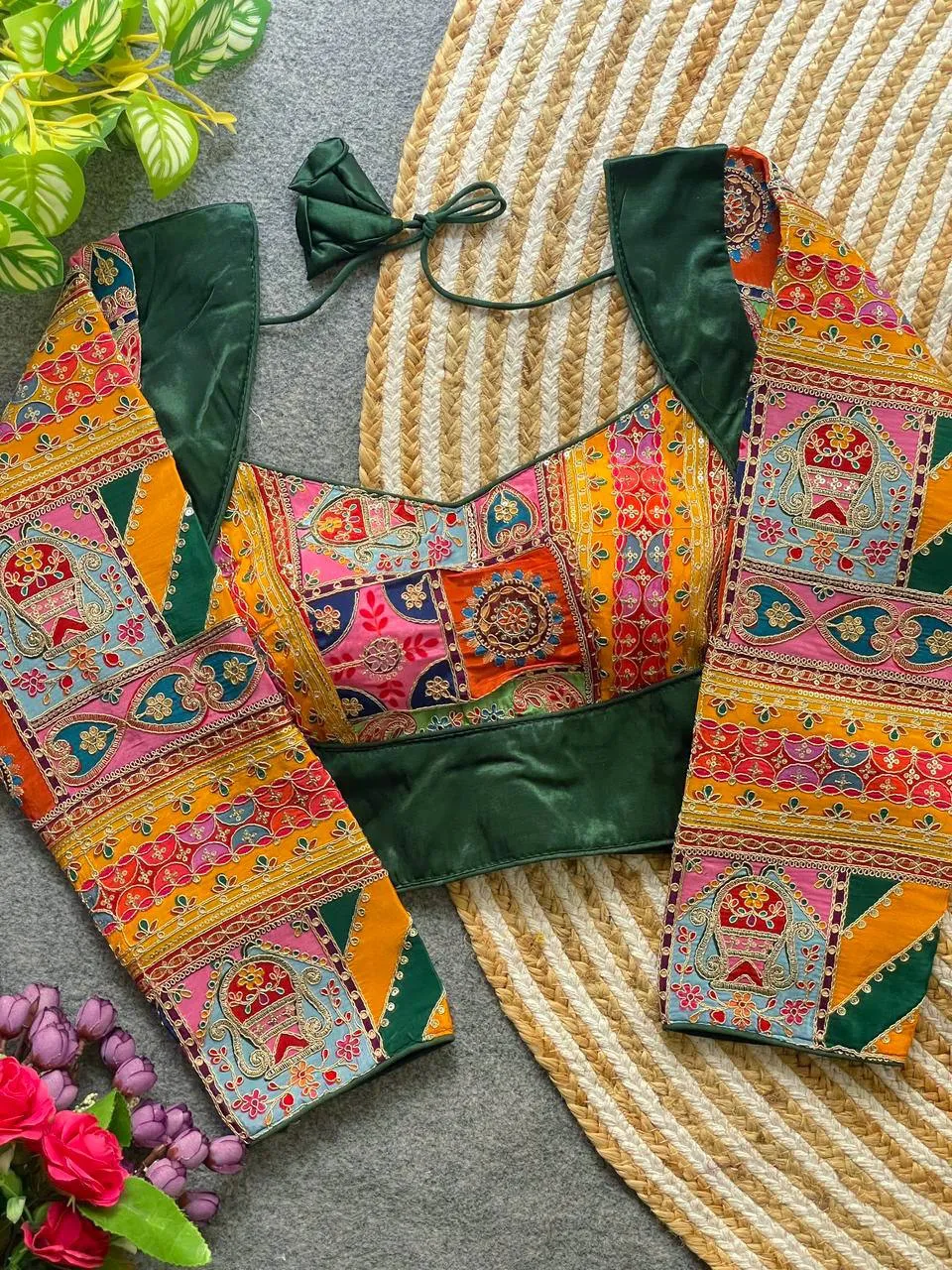 Mrunal Gajji Silk Position Printed Wedding Readymade Blouse