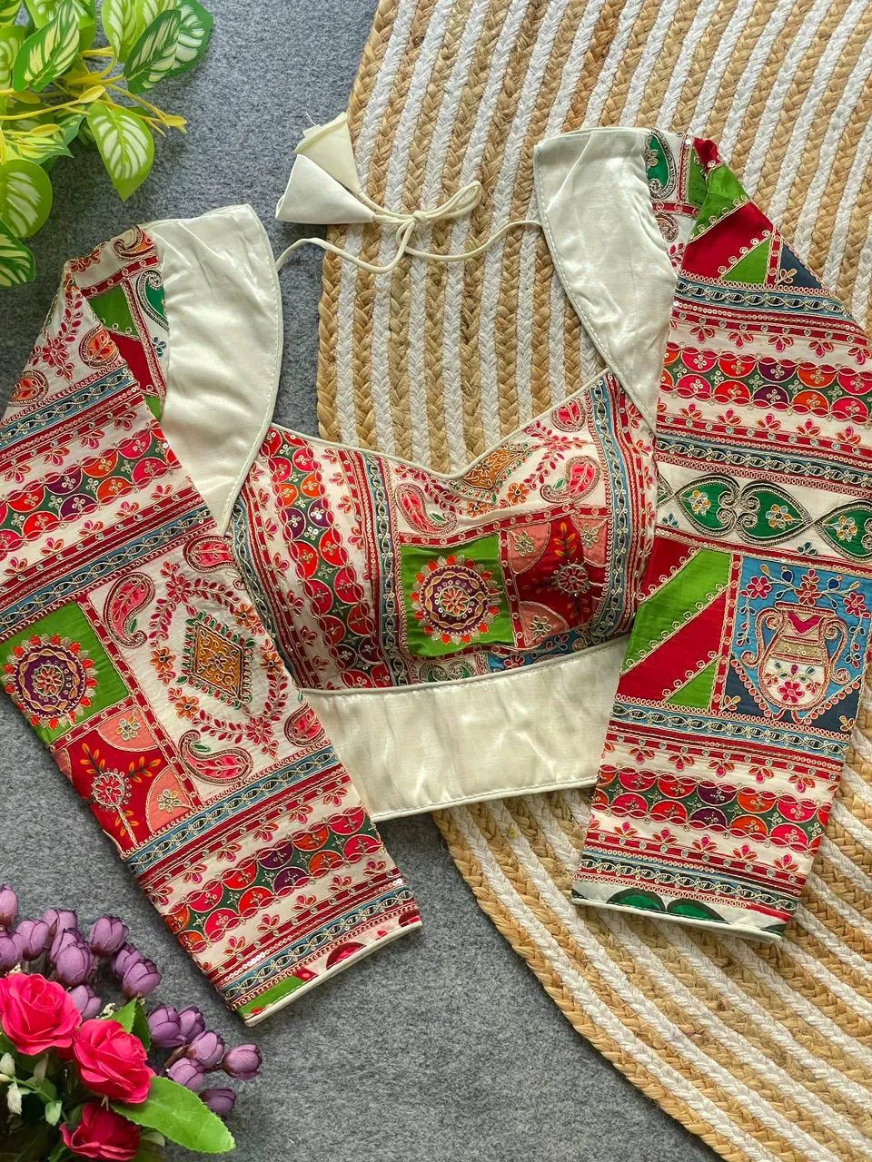 Mrunal Gajji Silk Position Printed Wedding Readymade Blouse