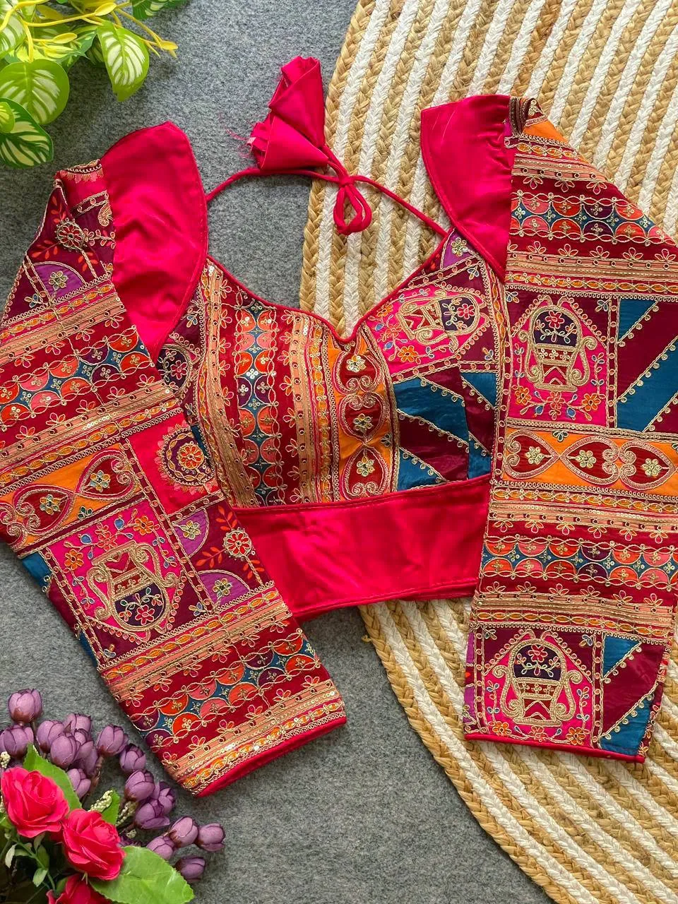 Mrunal Gajji Silk Position Printed Wedding Readymade Blouse