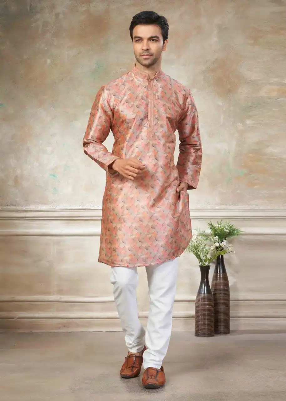 Shyam Vol 59 Silk Digital Printed Kurta Pajama Men's Wear