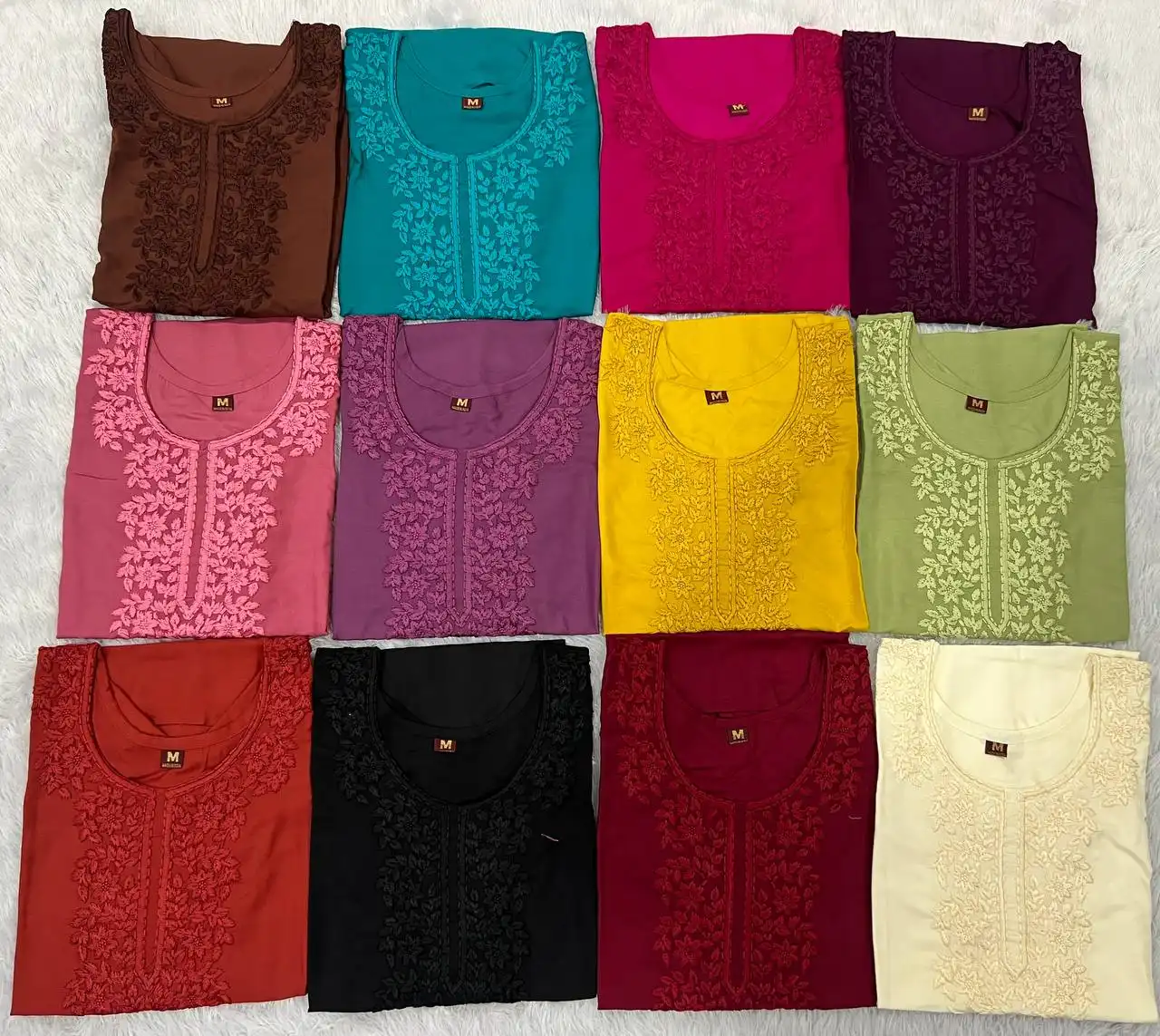 SS2016 Heavy Rayon Chikan Work Short Top Western Wear