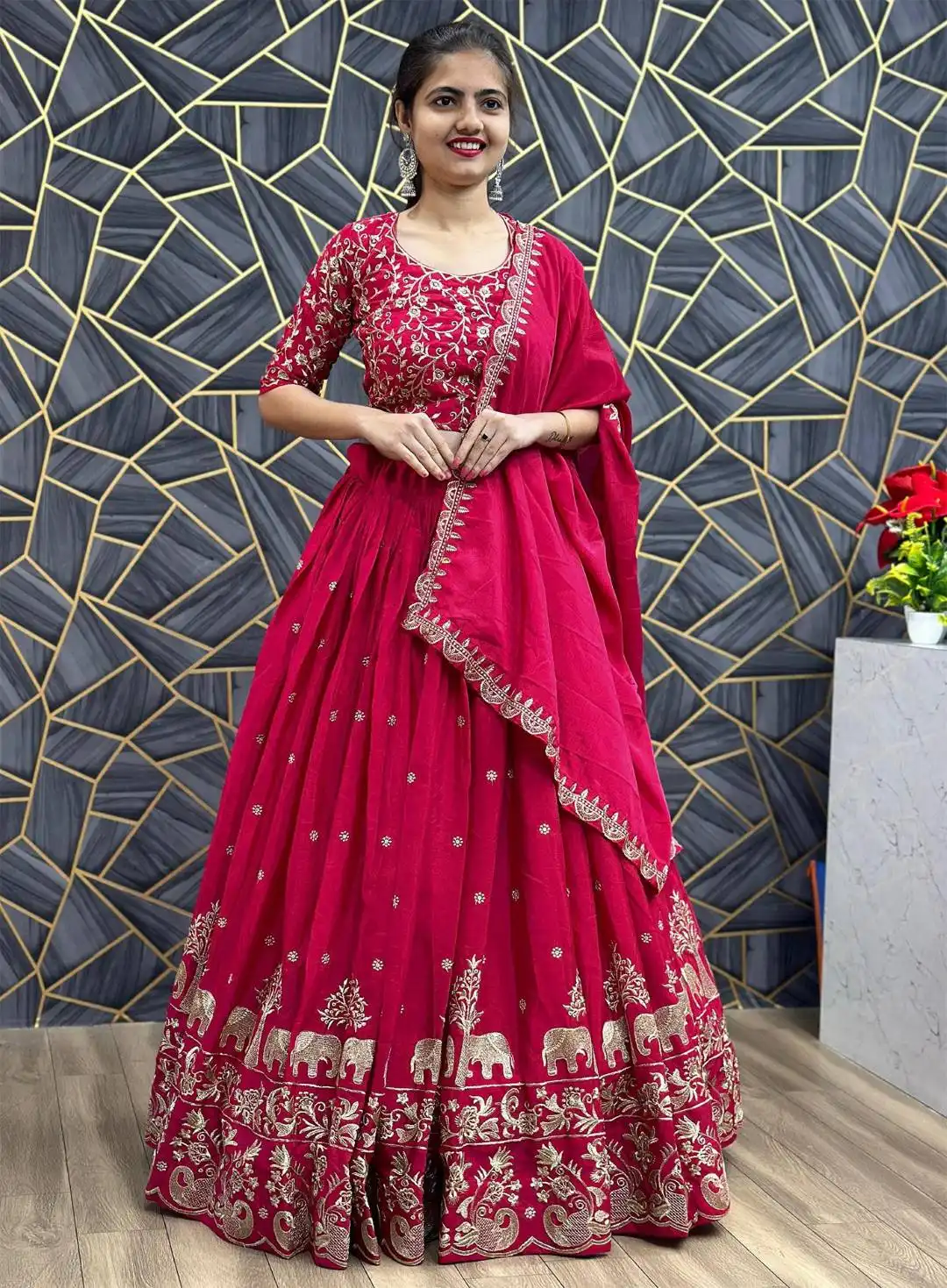 FFD Chinon Embroidery Lehenga Choli Collection