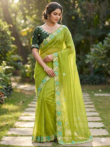 RC1 Vol 85 Chiffon Party Wear Embroidery Saree