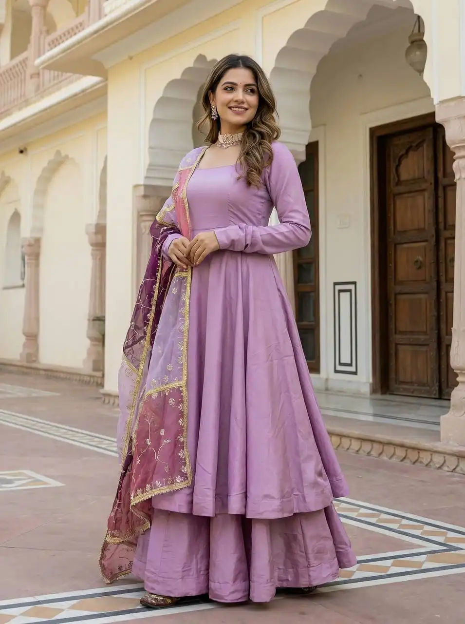 DKT 5113 Roman Simmer Silk Gown Festival Collection