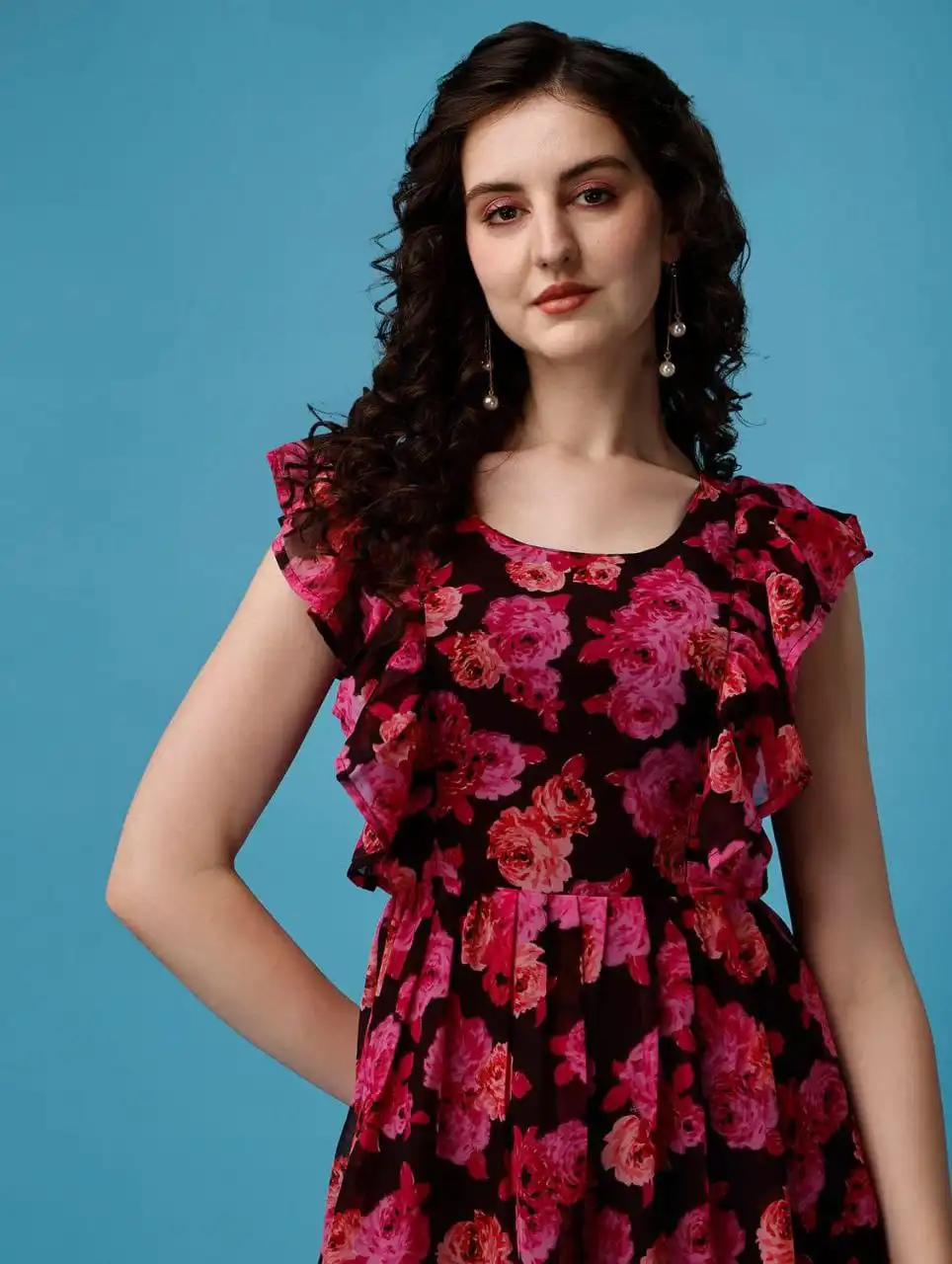 Shiv Vol 99 Floral Georgette Printed Long Kurti Collection