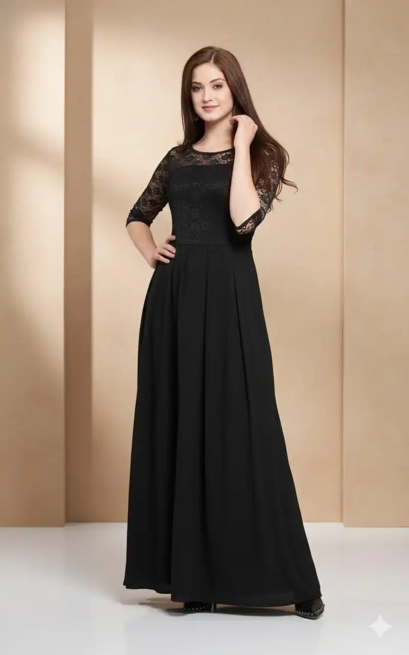 Shiv Vol 103 Georgette Black Color Gown Below 500