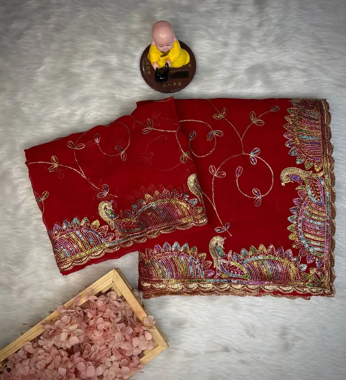 Kusum 786 Heavy Soft Georgette Saree Embroidery Collection