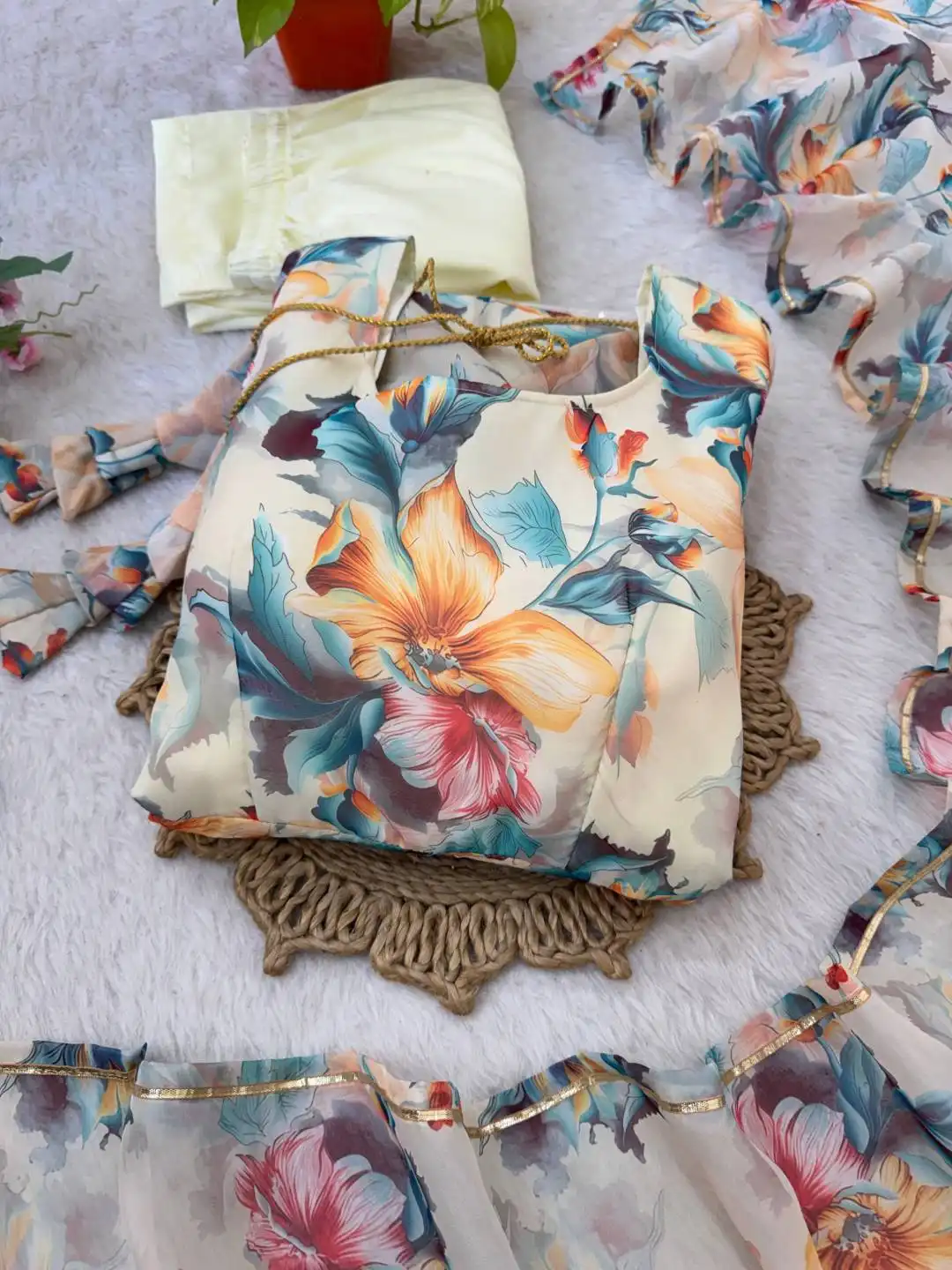 Alia 529 Organza Soft Taby Silk Readymade Dress Collection