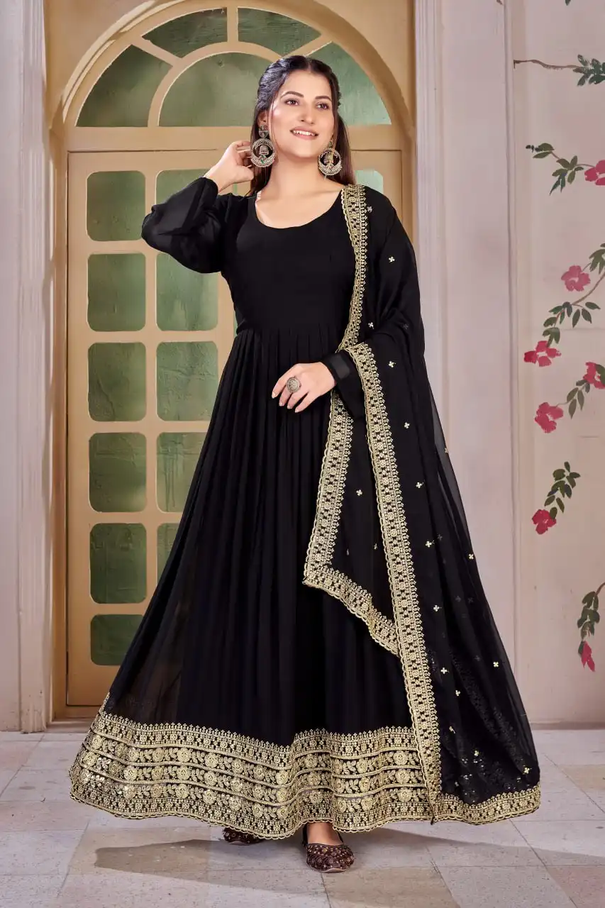 Zarin Vol 043A Georgette Gown Embroidery Collection