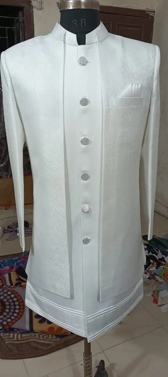 ShyamA Heavy Satin Wedding Kurta Pajama With Jacket