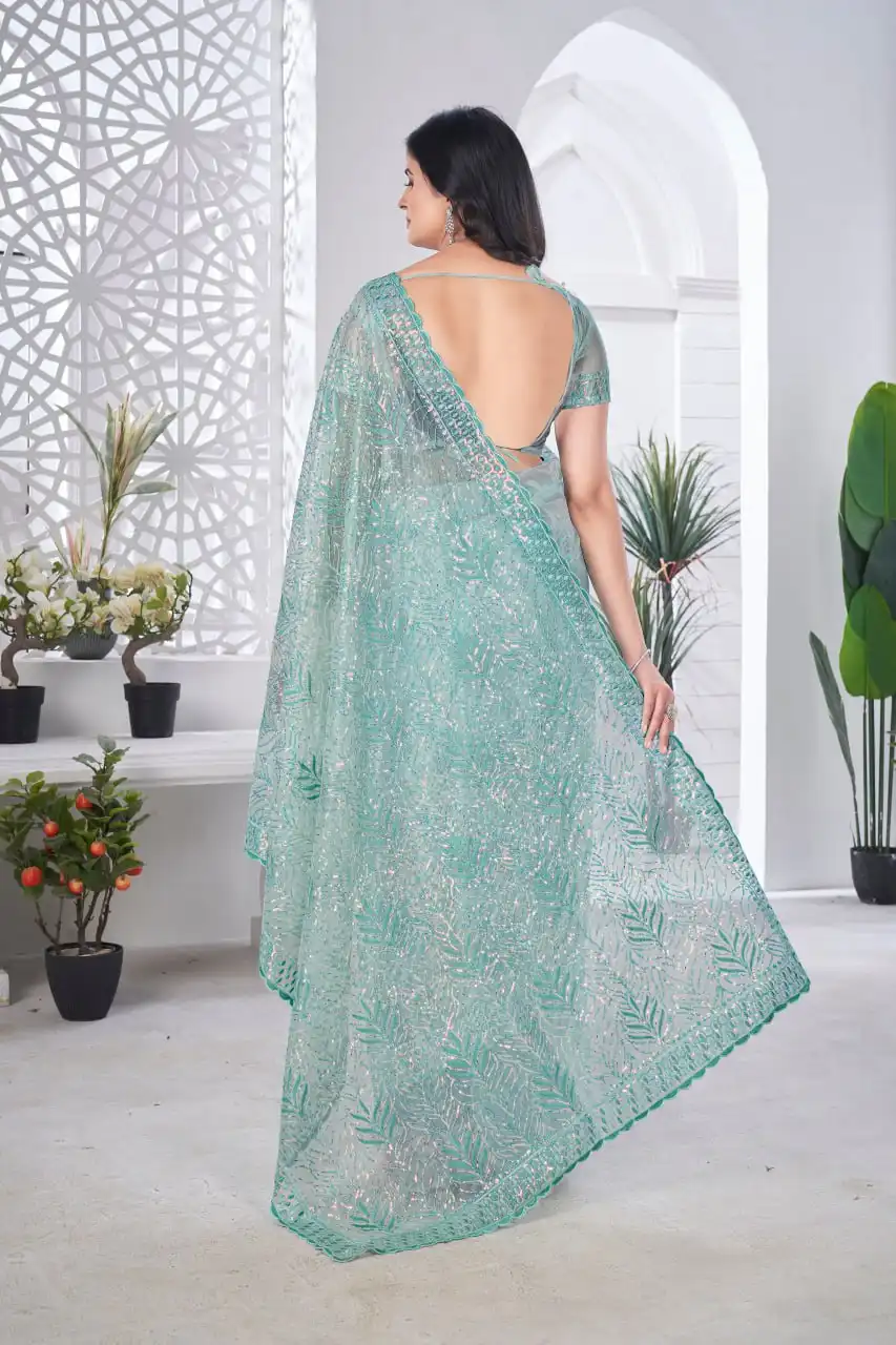 RBC 5099 Tissue Net Designer Saree Collection