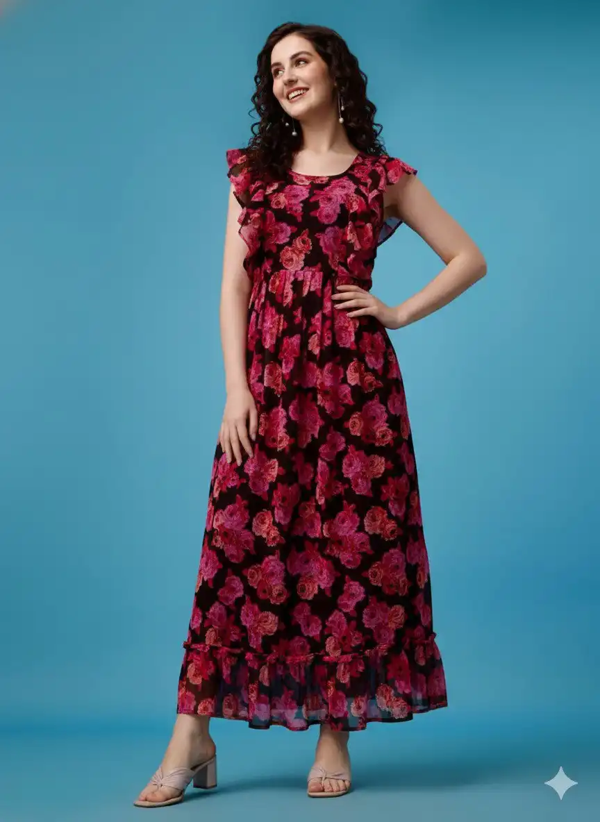 Shiv Vol 99 Floral Georgette Printed Long Kurti Collection