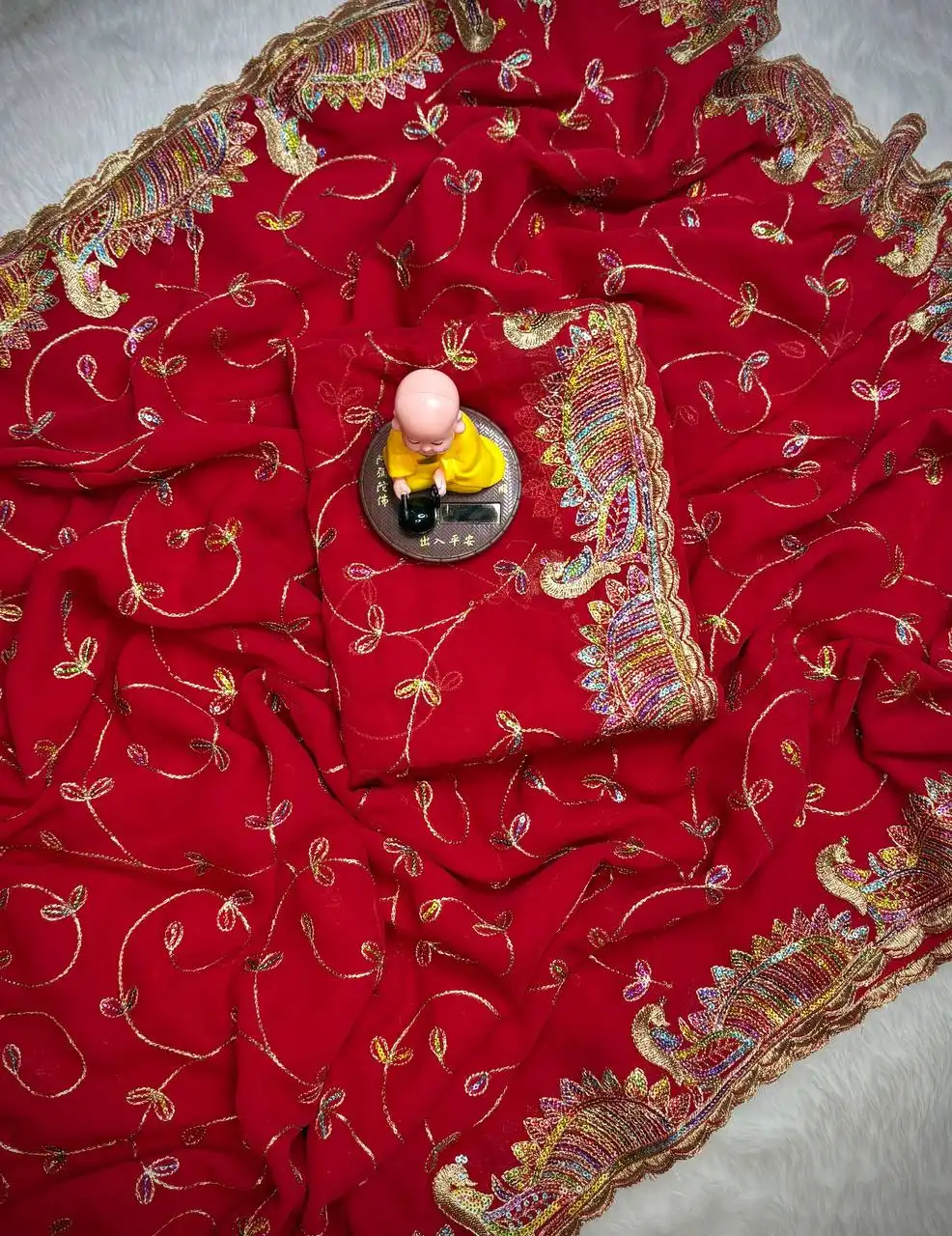 Kusum 786 Heavy Soft Georgette Saree Embroidery Collection