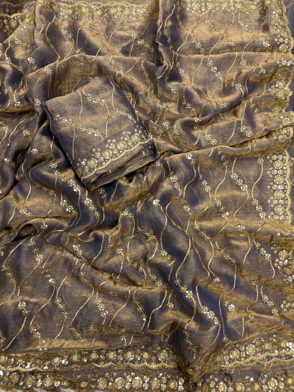 Kusum 798 Fandy Chiffon Saree Embroidery Collection