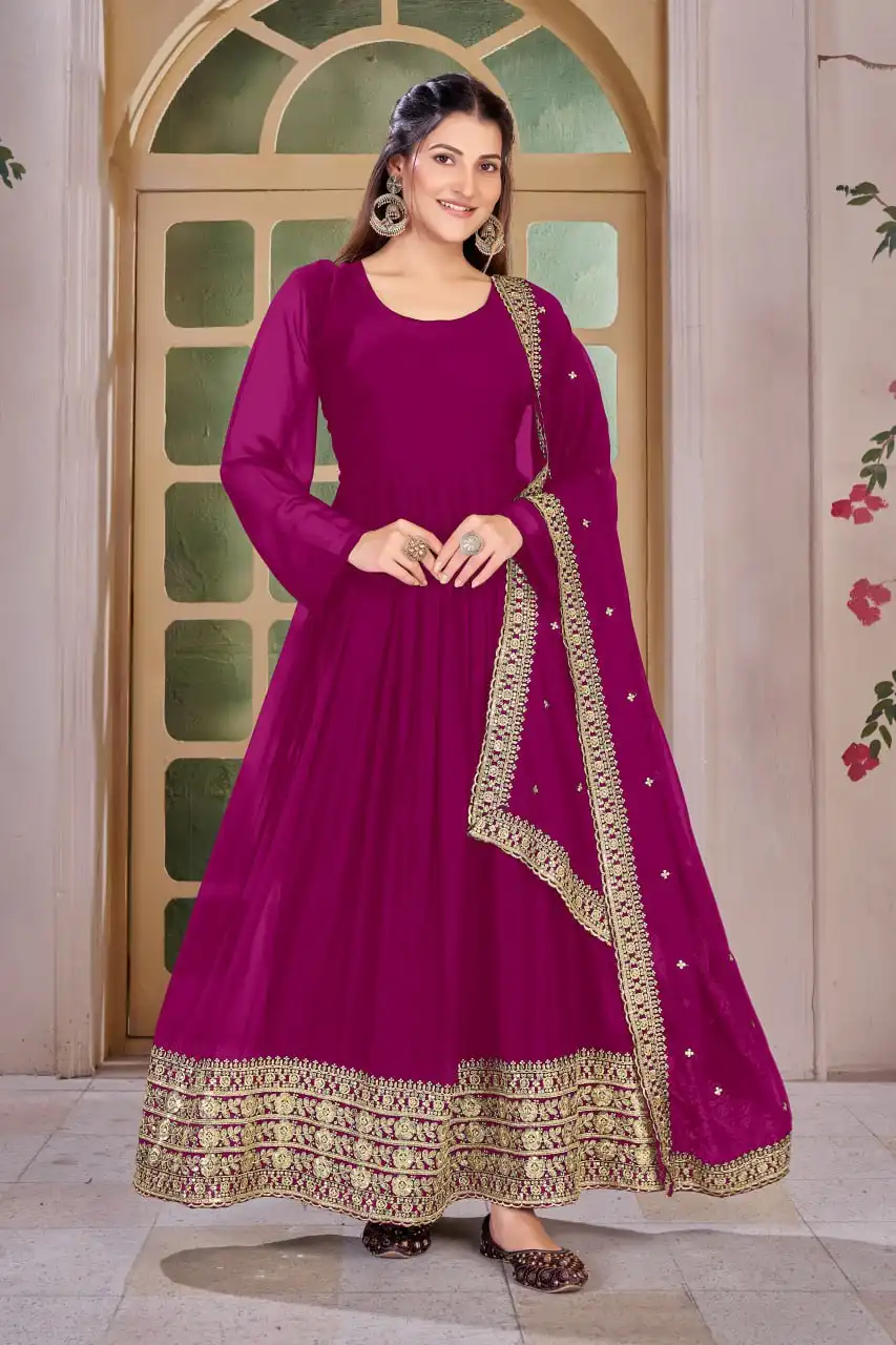 Zarin Vol 043A Georgette Gown Embroidery Collection