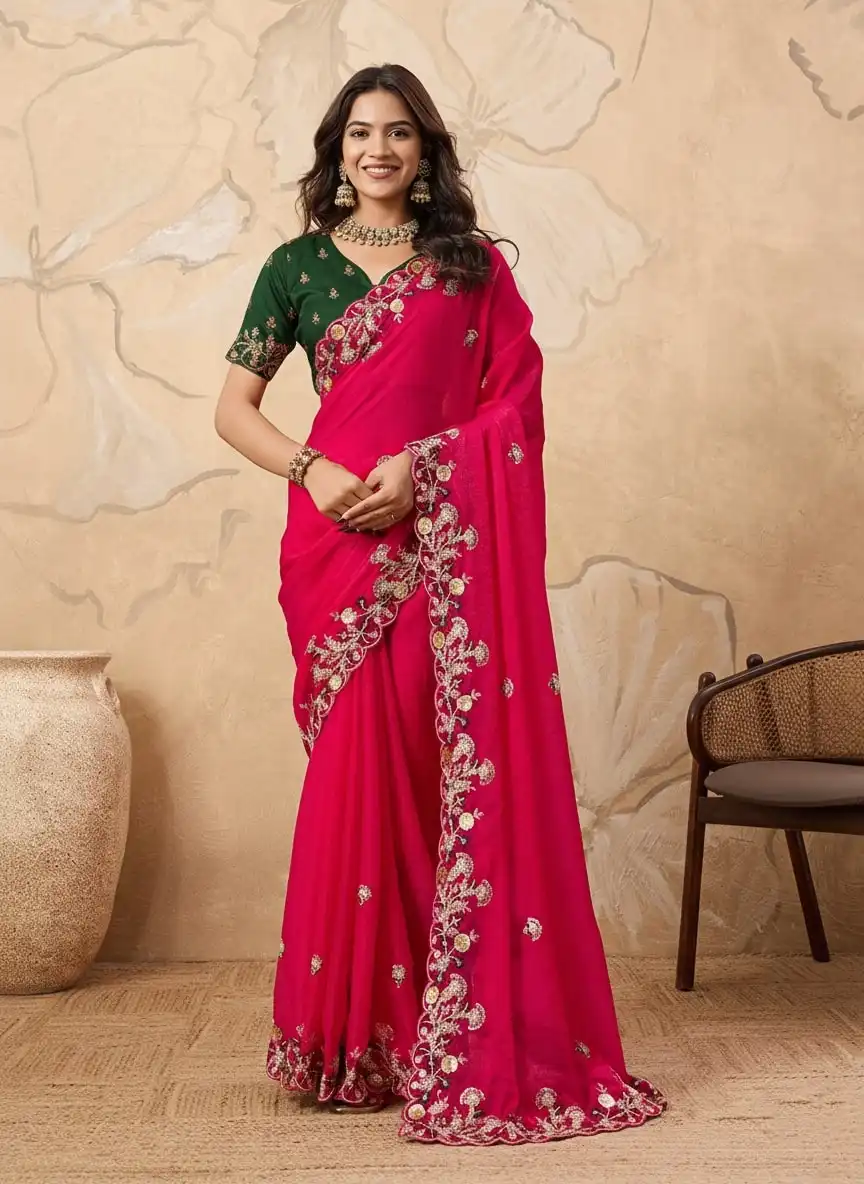 Kiara Soft Fendy Chiffon Party Wear Saree Collection