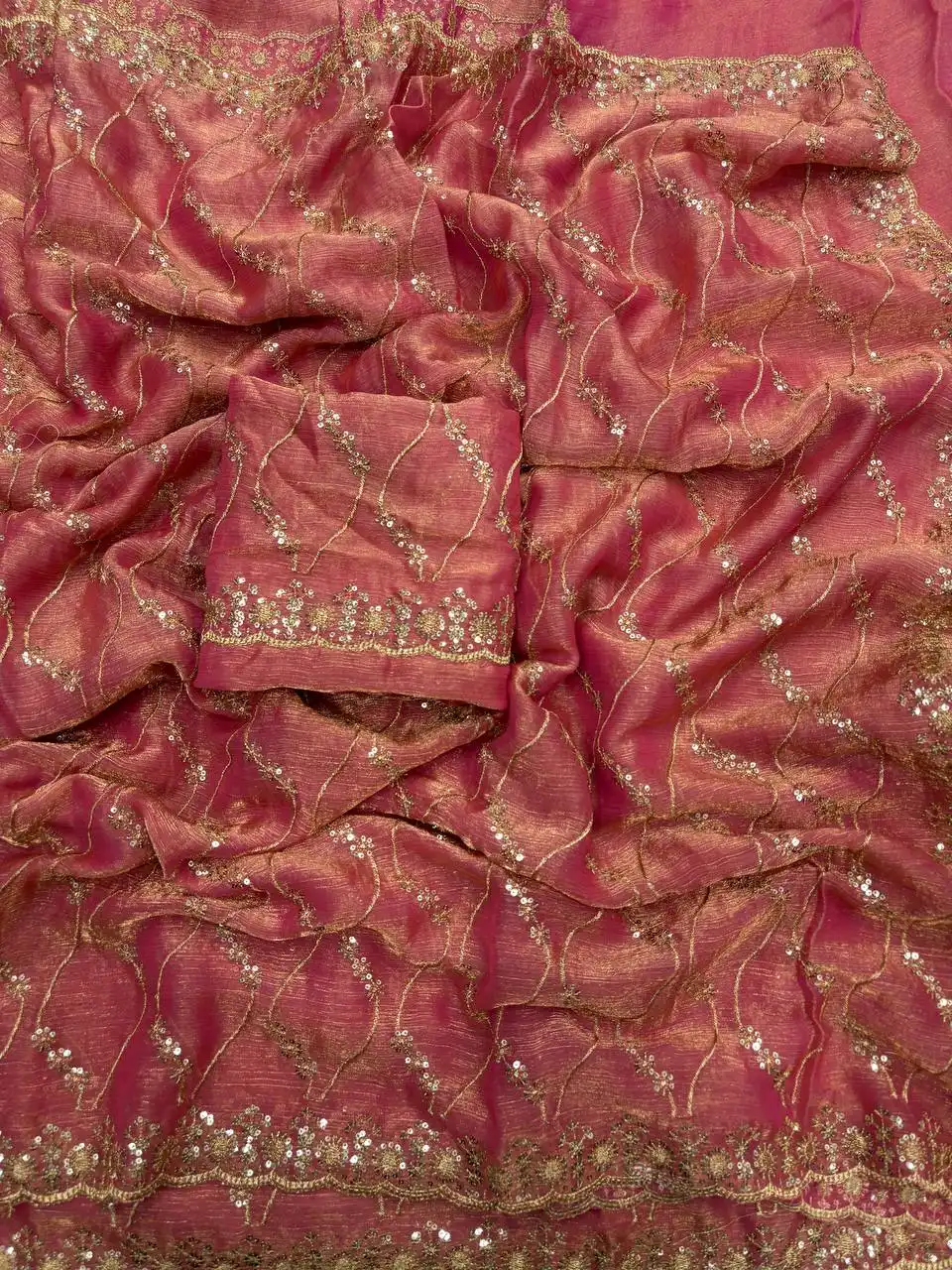 Kusum 798 Fandy Chiffon Saree Embroidery Collection