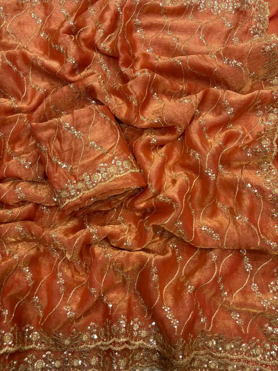 Kusum 798 Fandy Chiffon Saree Embroidery Collection