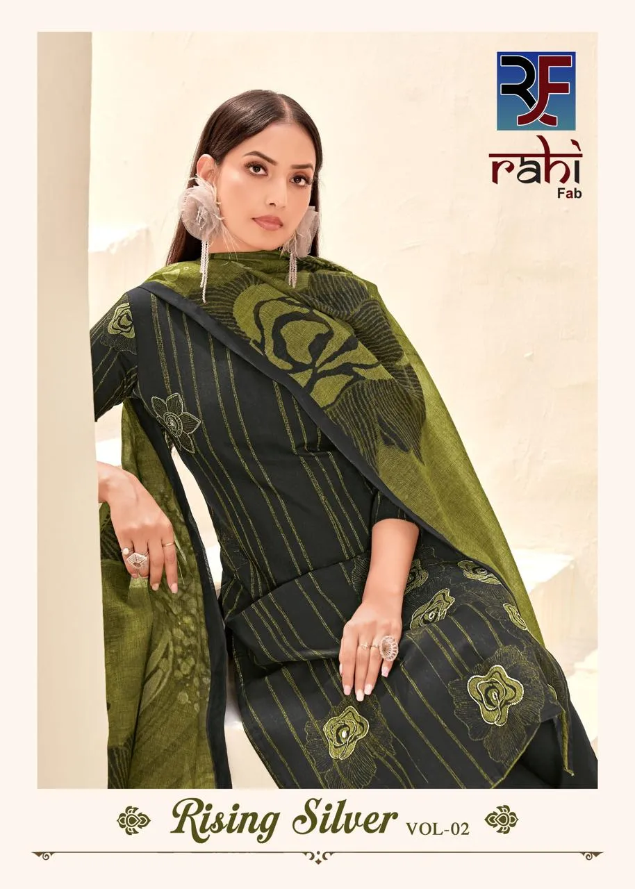 Rahi Fab Rising Silver Vol 2 Unstitched Suits