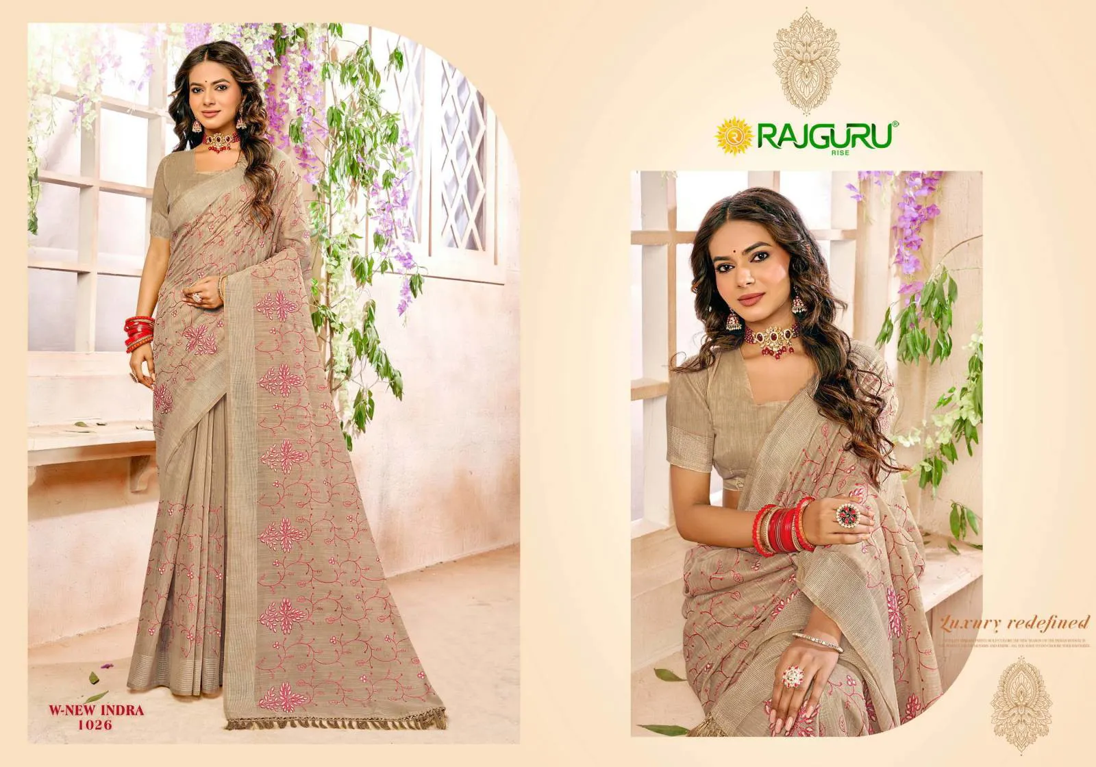 Rajguru W New Indra Sarees
