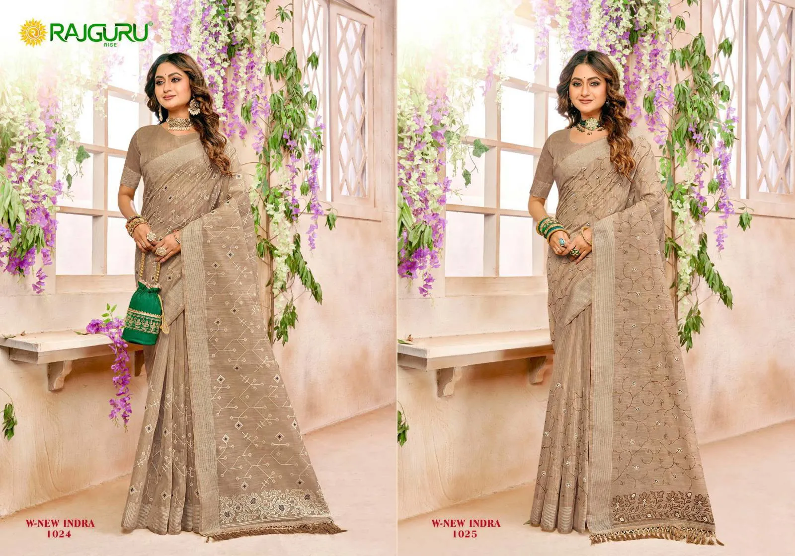 Rajguru W New Indra Sarees