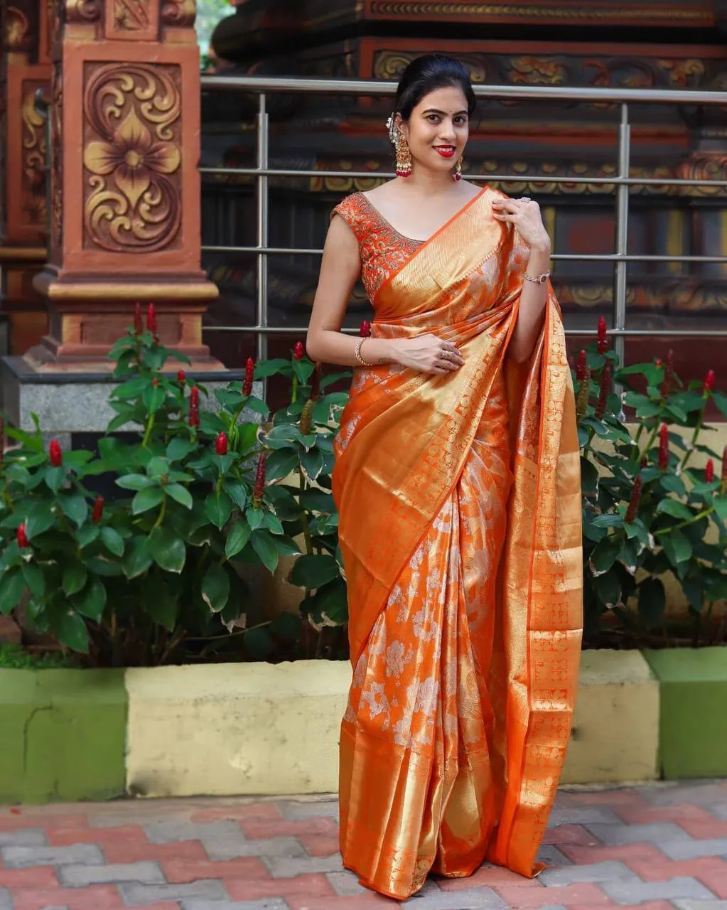 Rani 6073 Soft Lichi Silk Festival Wear Saree