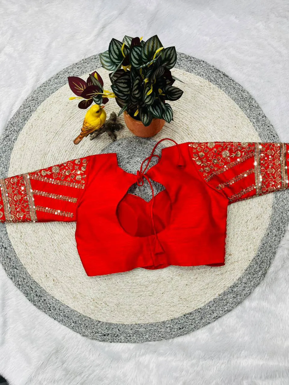 RBC 6038 White Royal Organza Silk Christmas Saree