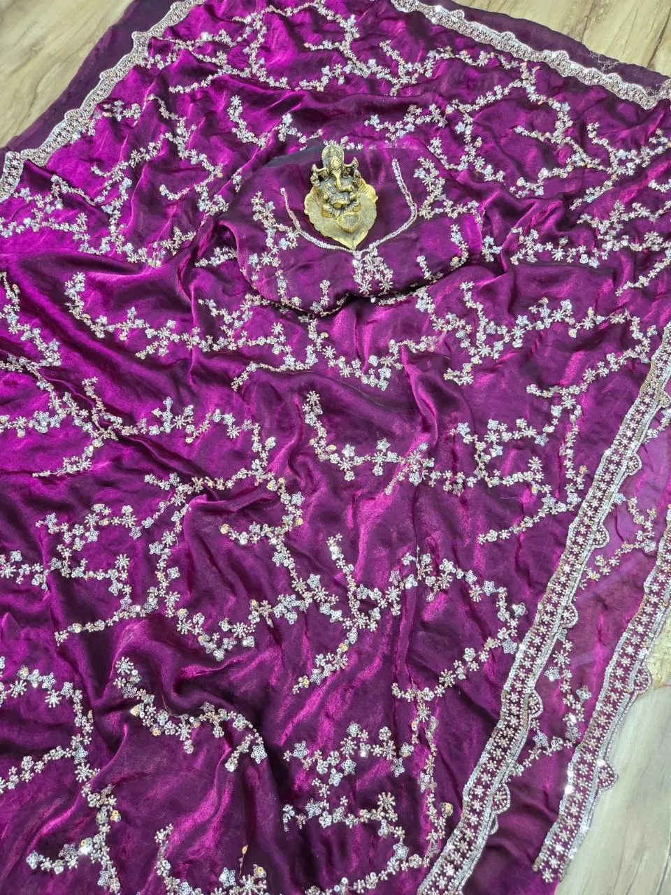 RC1 Vol 90 Space Silk Pearl Work Party Wear Sarees