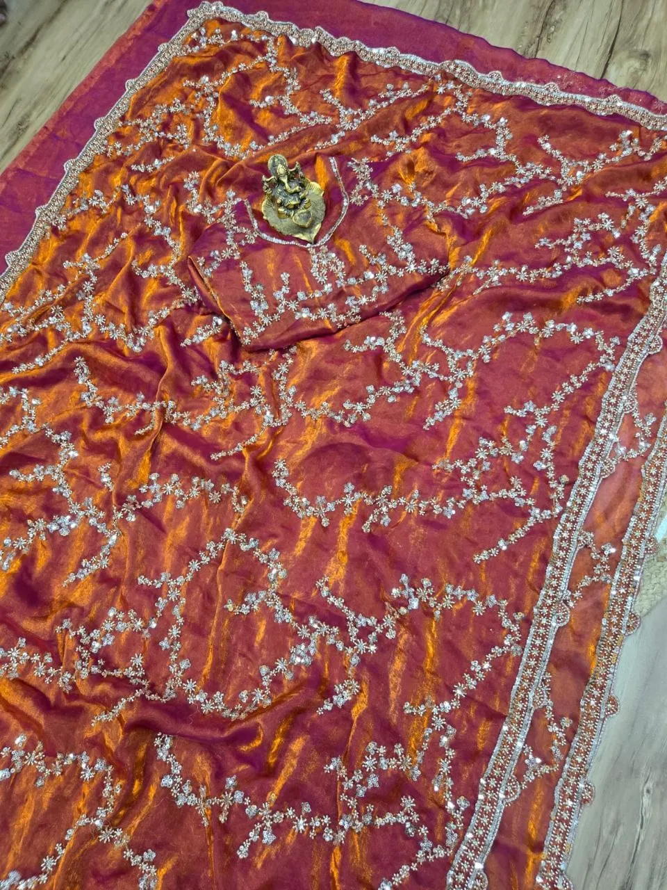 RC1 Vol 90 Space Silk Pearl Work Party Wear Sarees