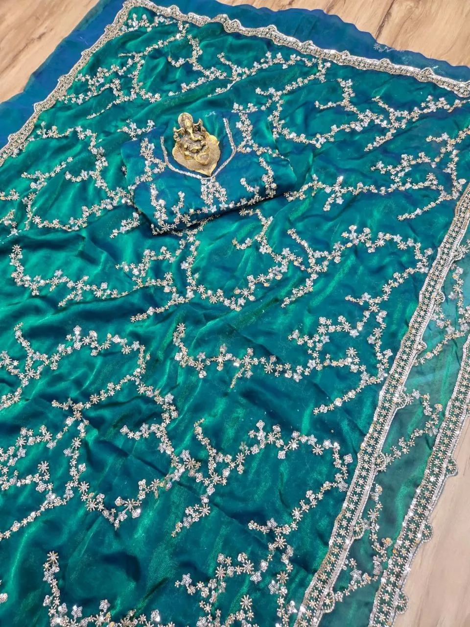 RC1 Vol 90 Space Silk Pearl Work Party Wear Sarees