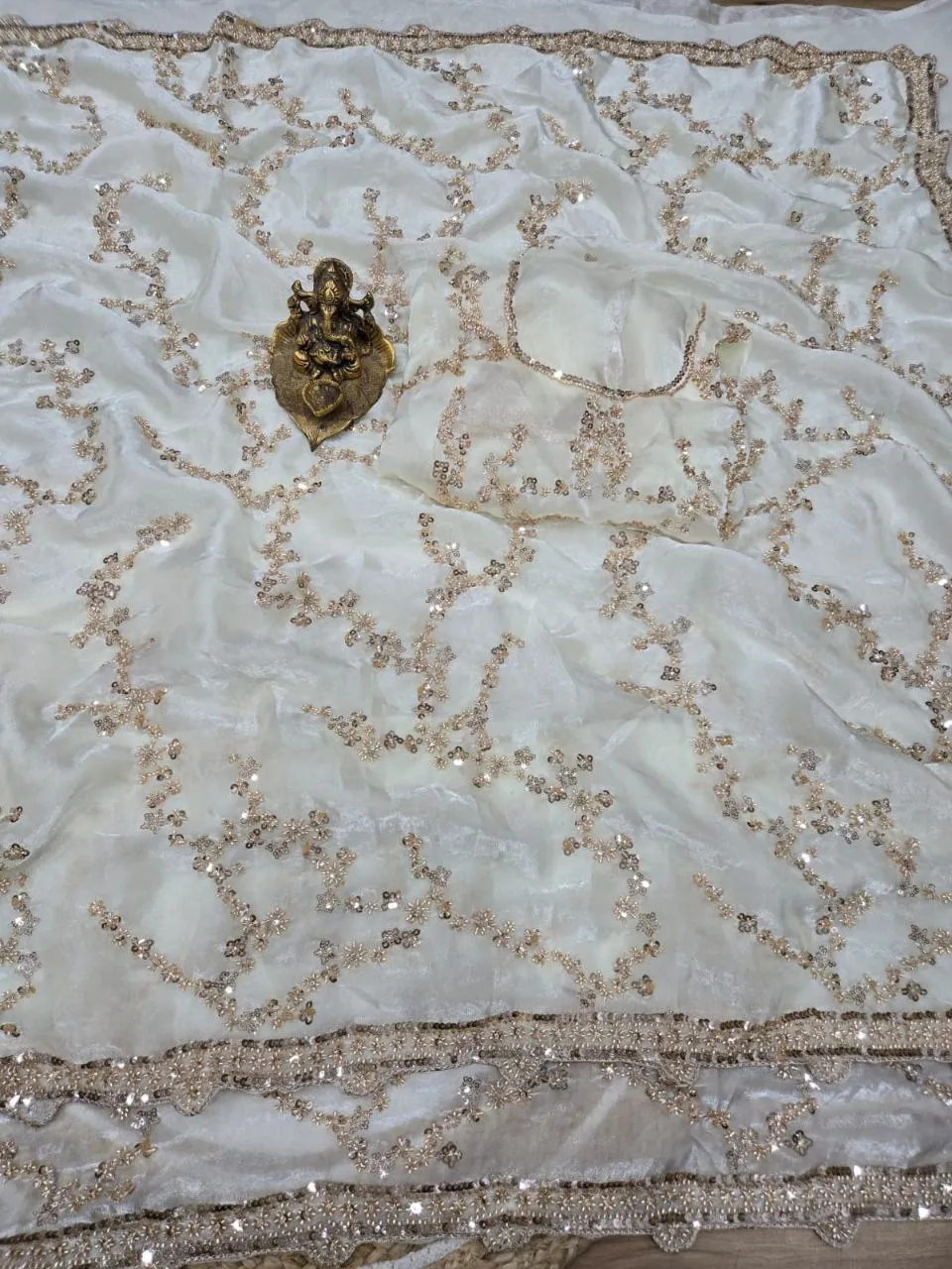 RC1 Vol 90 Space Silk Pearl Work Party Wear Sarees