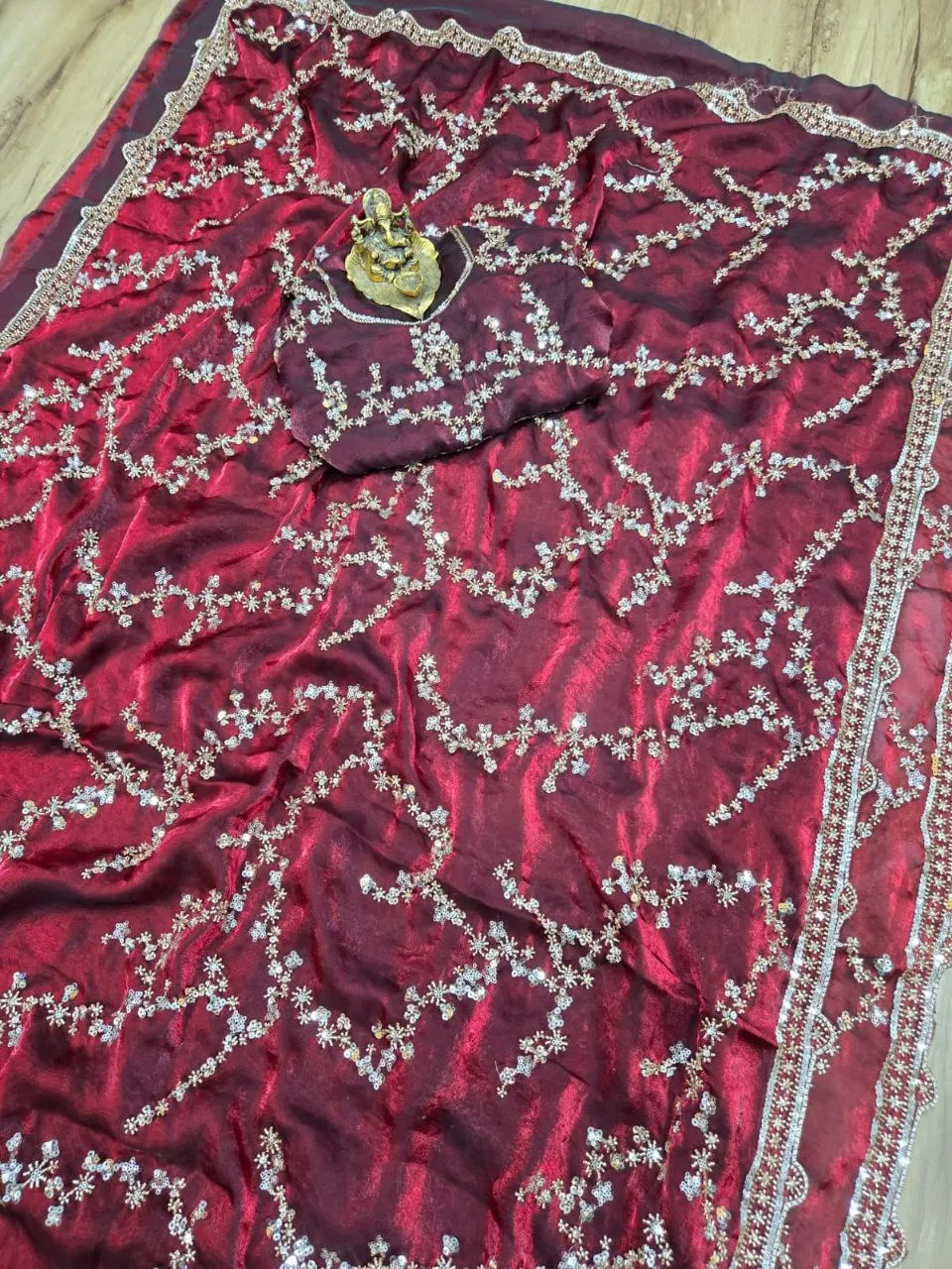 RC1 Vol 90 Space Silk Pearl Work Party Wear Sarees